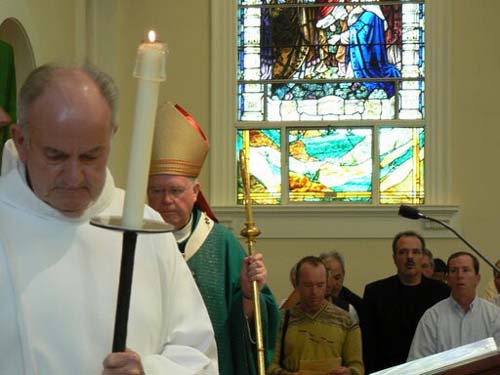 Niederauer and a deacon in a procession